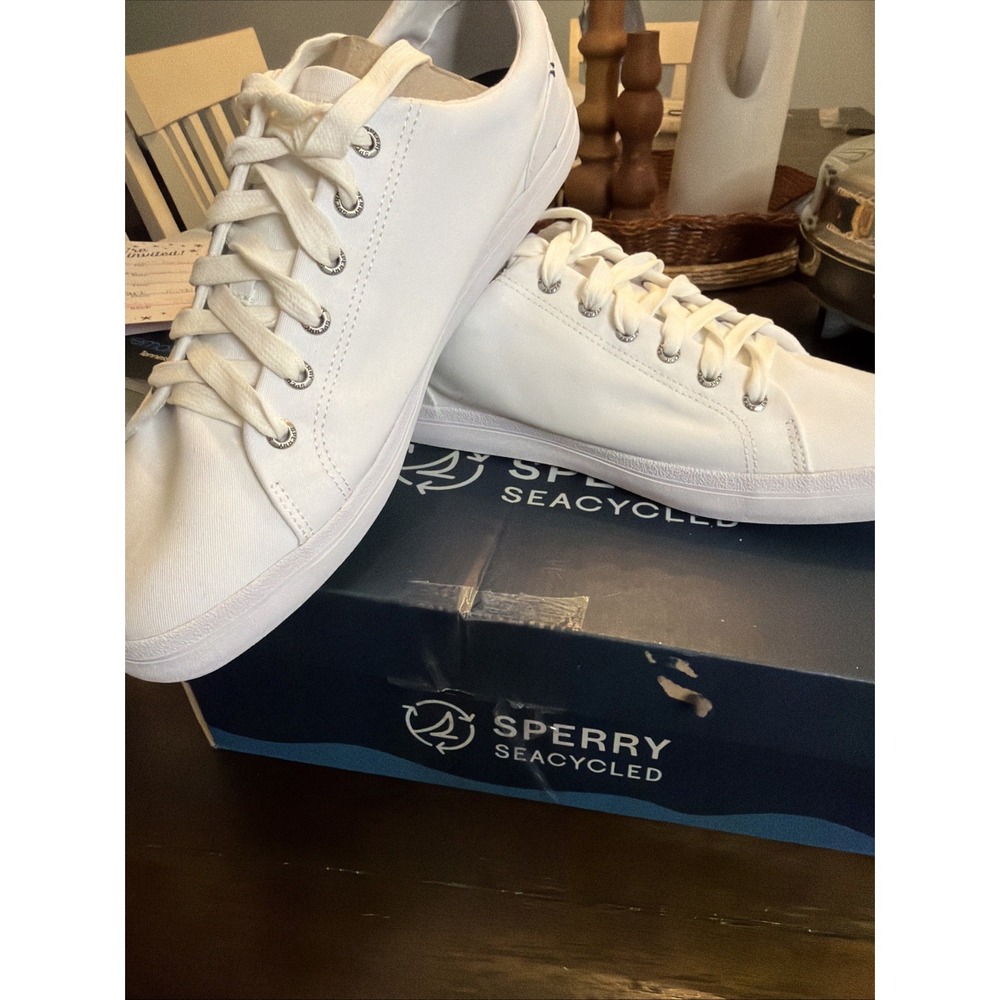 Men's Sperry SeaCycled Striper II Textile Sneaker Size 11 NIB
